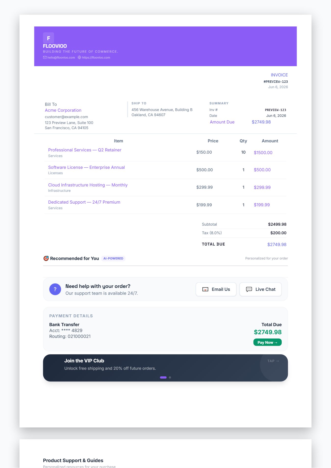 Revenue Machine Invoice template
