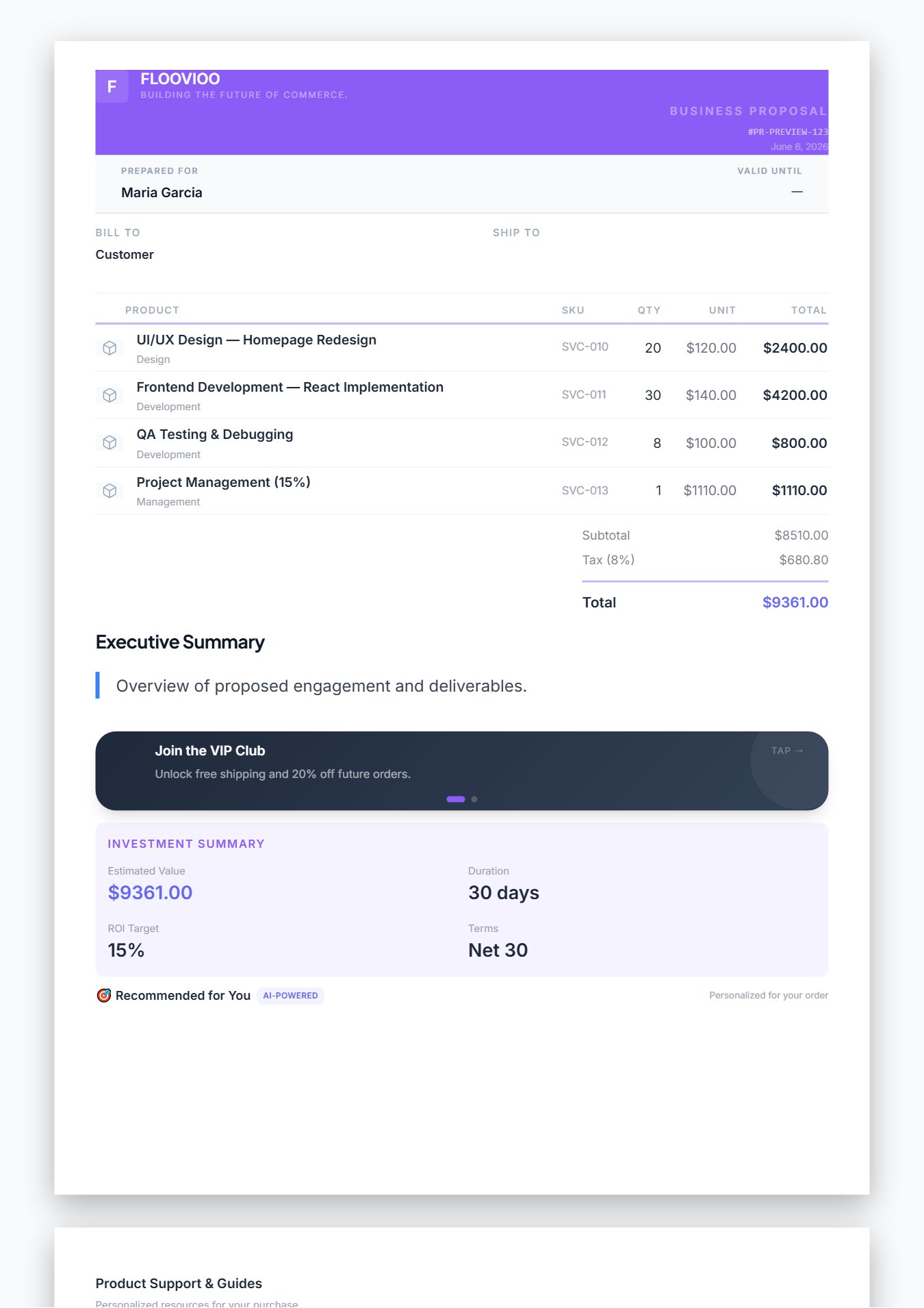 Agency proposal template
