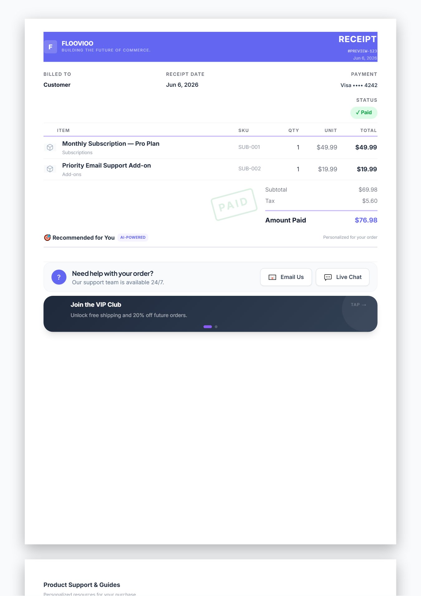 Phone repair receipt template