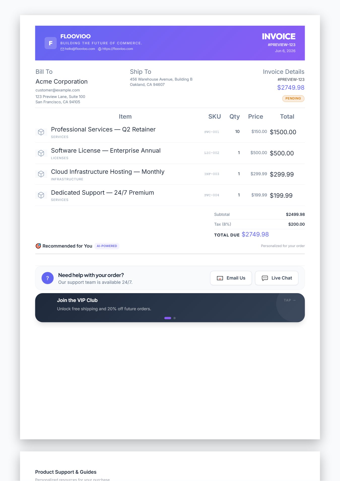 Modern Invoice template